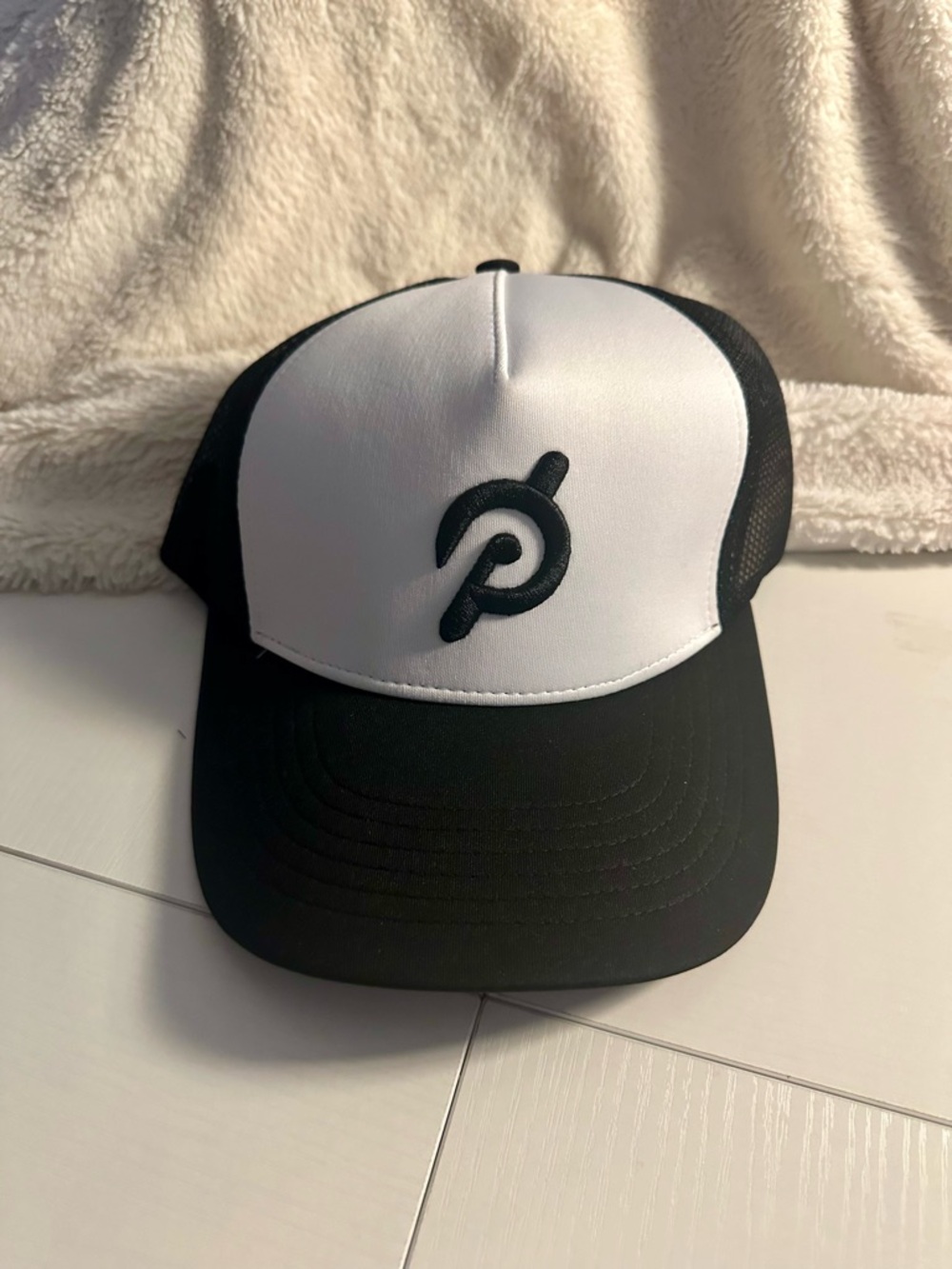 Peloton Black & White Mesh Hat
